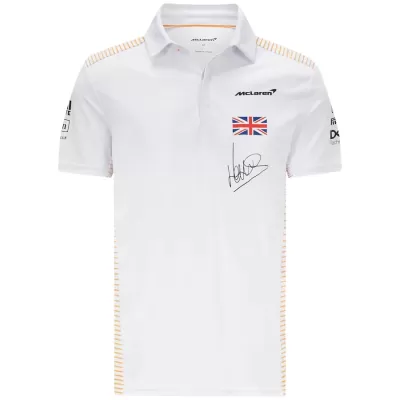 McLaren F1 Racing Team Lando Norris Polo Whtie 2021 - f1store