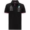 Mercedes AMG Petronas F1 Racing Team Polo - Black 2021 - f1store