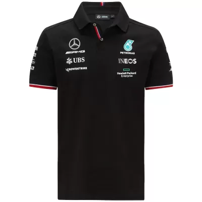 Mercedes AMG Petronas F1 Racing Team Polo - Black 2021 - f1store