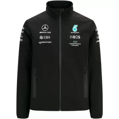 Men's Mercedes AMG Petronas F1 Racing Team Softshell Jacket- Black 2021 - f1store