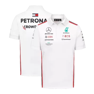 Mercedes AMG Petronas F1 Racing Team Polo - White 2023 - f1store